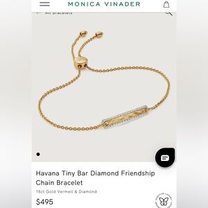 Monica Vinader Havana Bar Diamond Friendship Bracelet